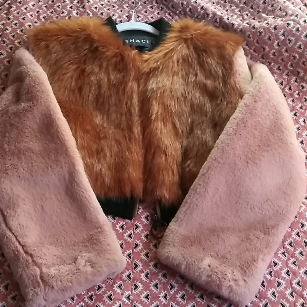 Faux fur mini jacket